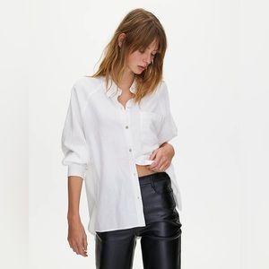 Aritzia Wilfred Boyfriend Button Up